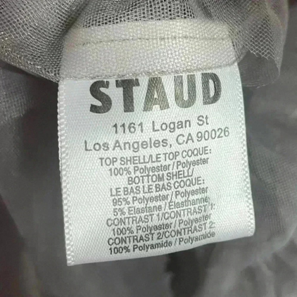 NWT STAUD Landscape Dress in silver corset bodice dress- Size 2 - Picture 11 of 16